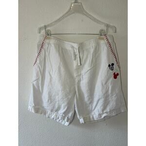 Disney Old Navy Linen Blend Mickey Mouse Mens Shorts